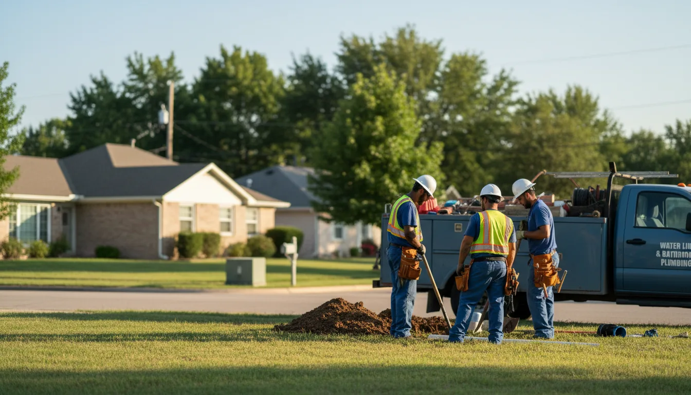 Residential water line and bathroom plumbing service in Addison, IL